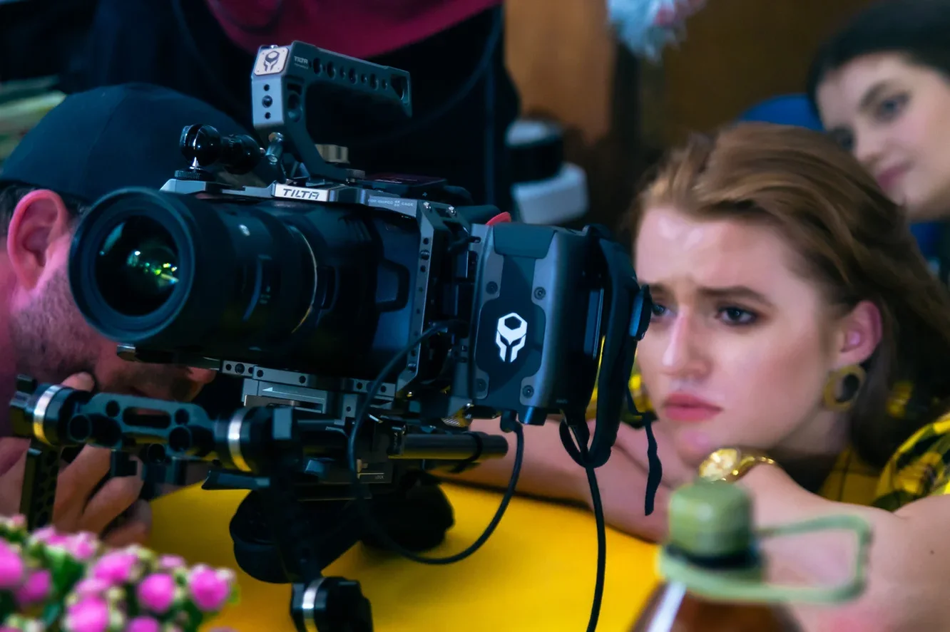 Film production, camera setup behind the scenes