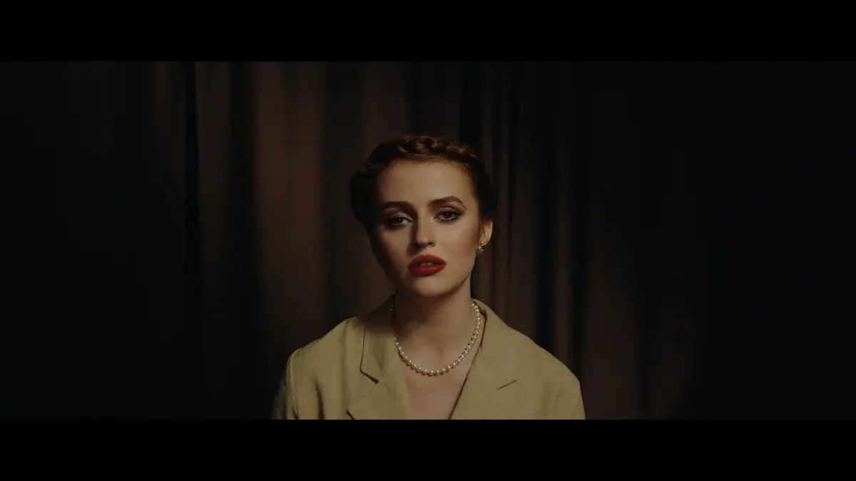 Olga Rossa on set, cinematic frame