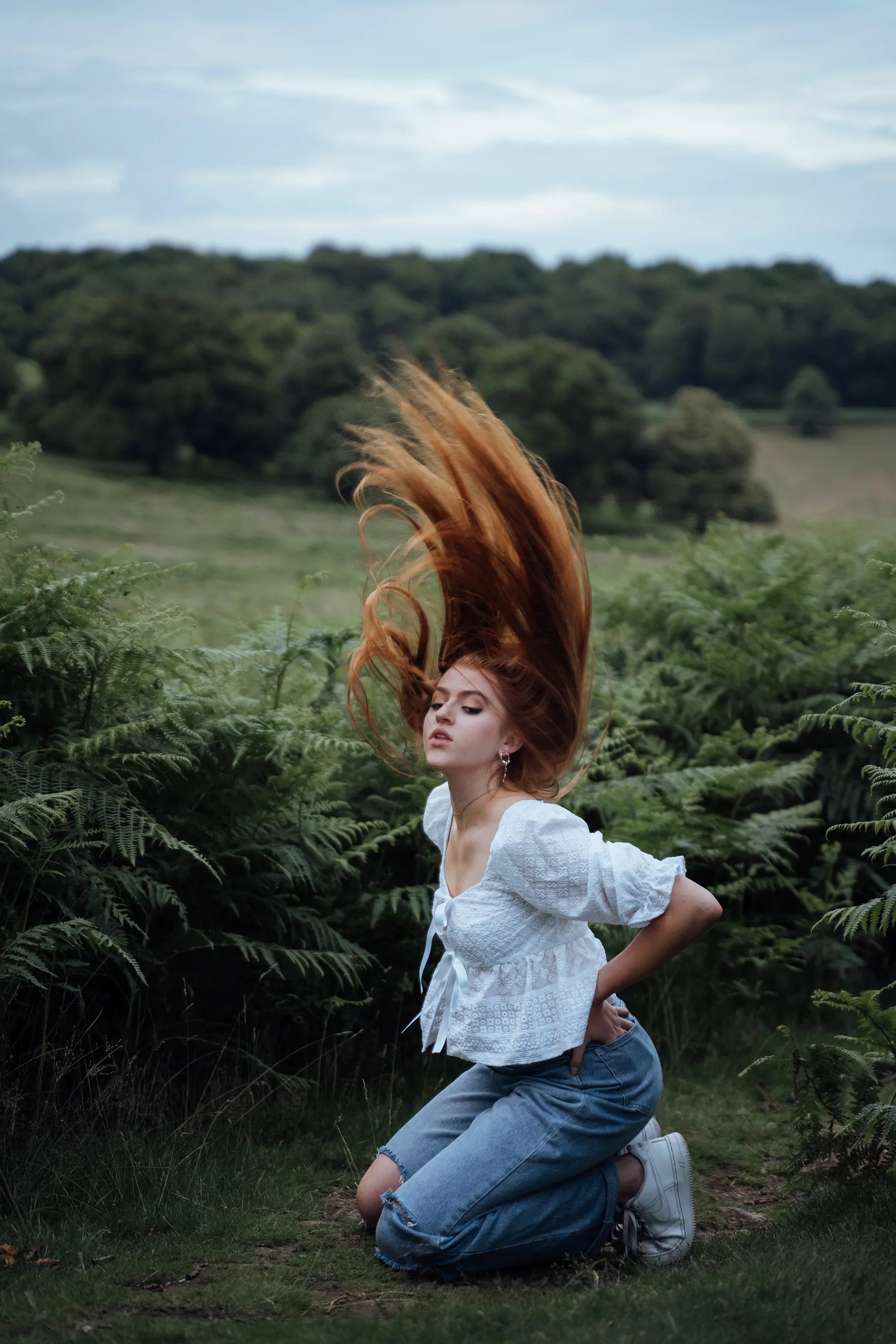Olga Rossa fashion editorial, studio portrait